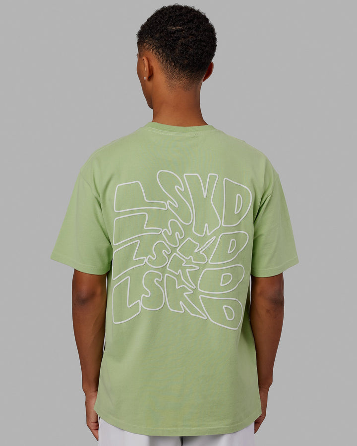 Unisex Mad Happy Heavyweight Tee Oversize - Green Fig