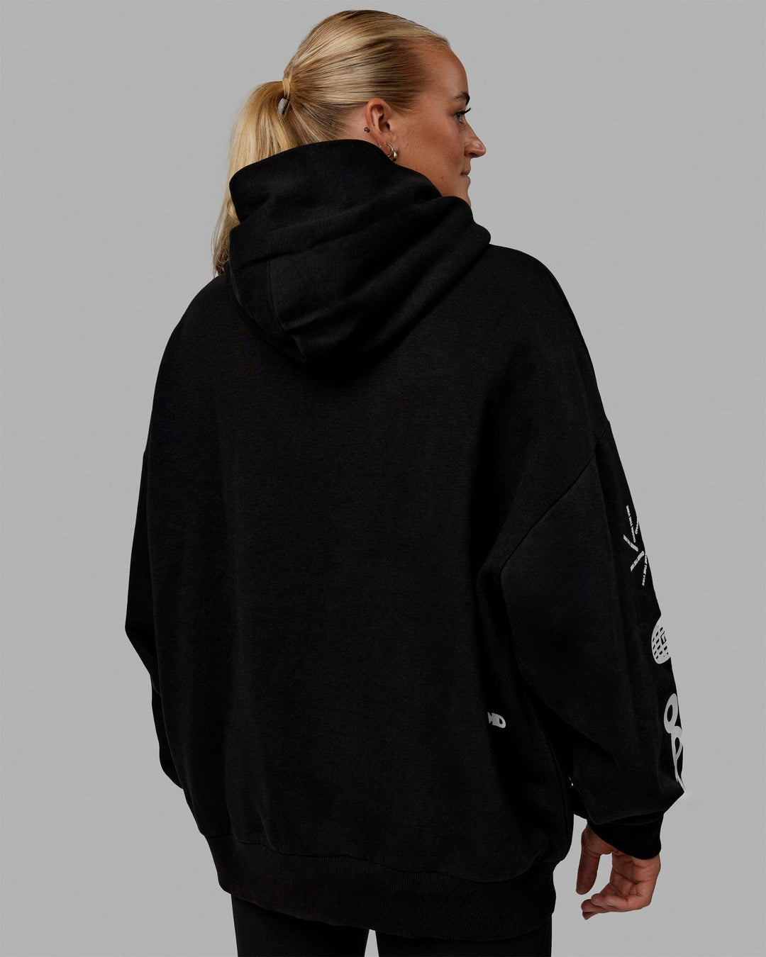 Unisex Millennium Hoodie Oversize - Black-Off White