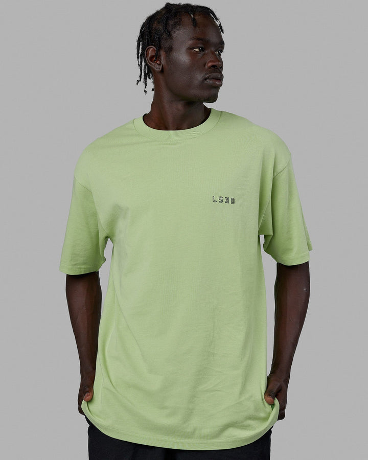 Unisex Rise & Lift Heavyweight Tee Oversize - Washed Green Fig