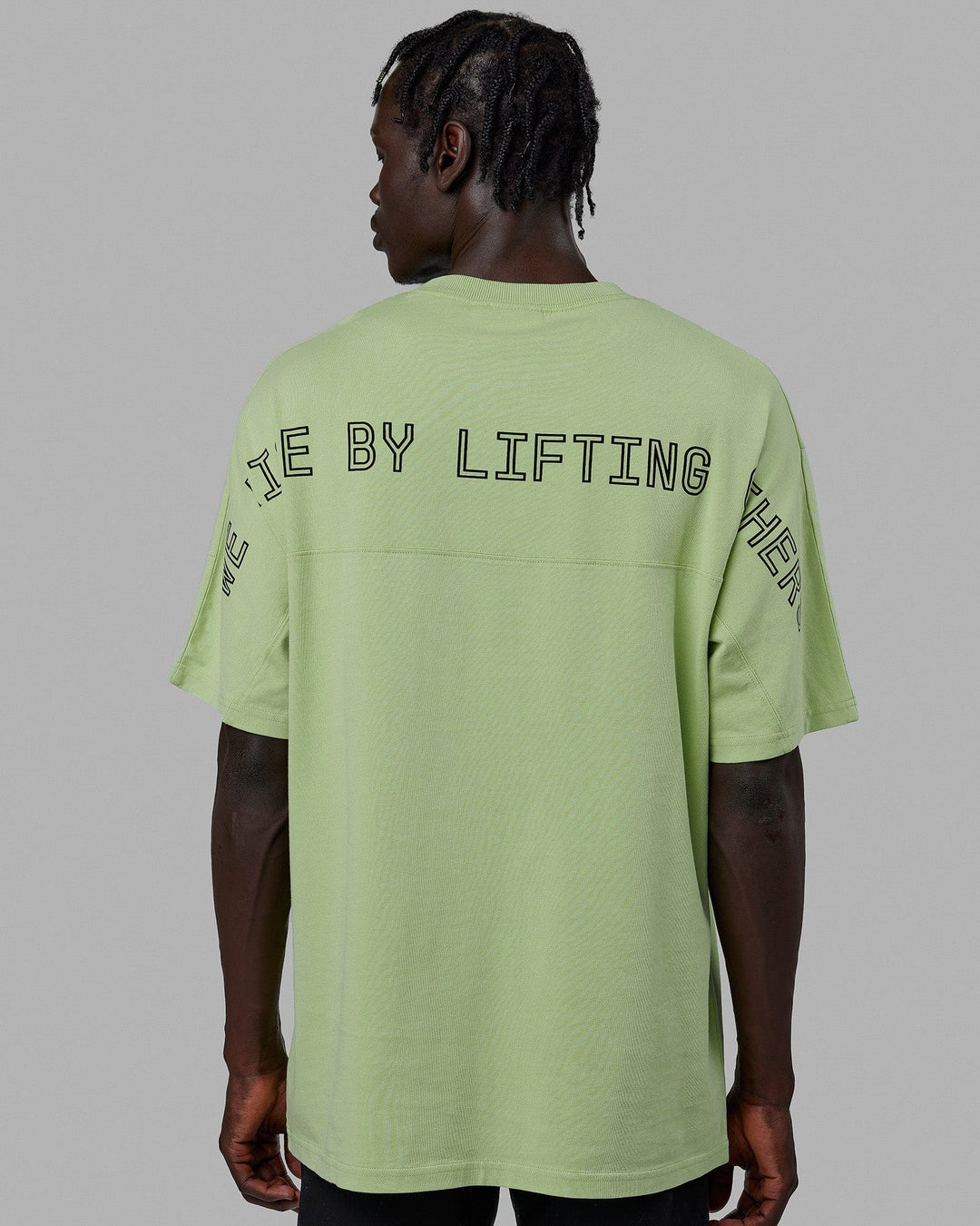Unisex Rise & Lift Heavyweight Tee Oversize - Washed Green Fig