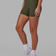 Vitalize Ribbed Mid Short - Forest Night