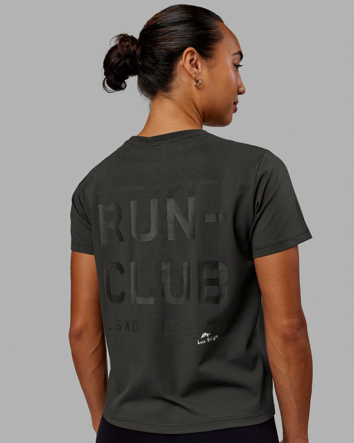 Love The Run FLXCotton Tee - Pirate Black-Black
