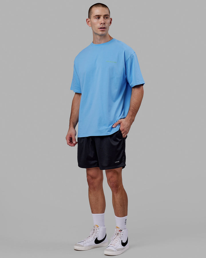 Unisex Motion FLXCotton Tee Oversize - Azure Blue
