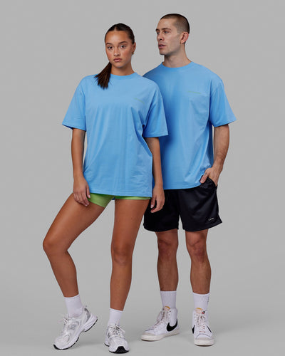Unisex Motion FLXCotton Tee Oversize - Azure Blue