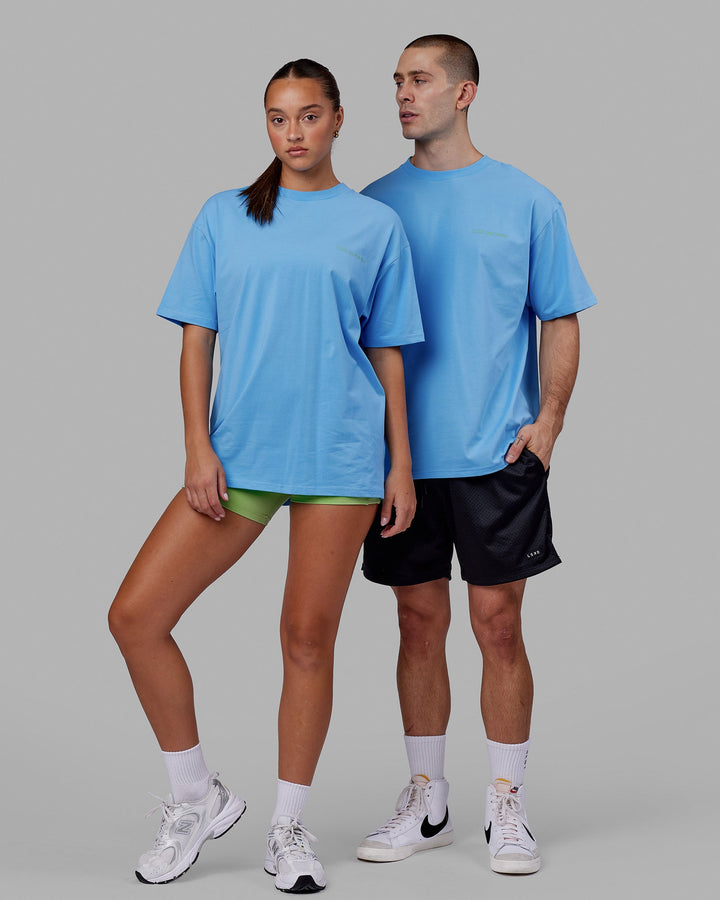 Unisex Motion FLXCotton Tee Oversize - Azure Blue