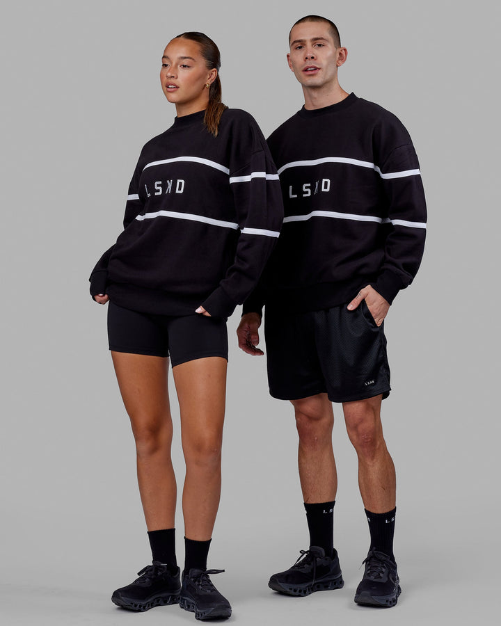 Unisex Parallel Sweater Oversize - Black