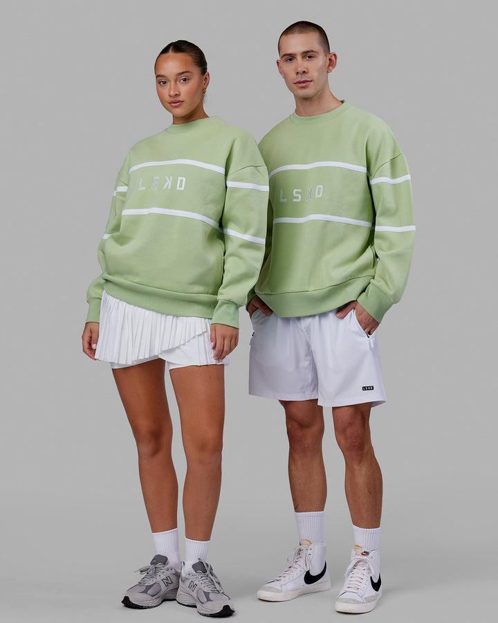 Unisex Parallel Sweater Oversize - Green Fig