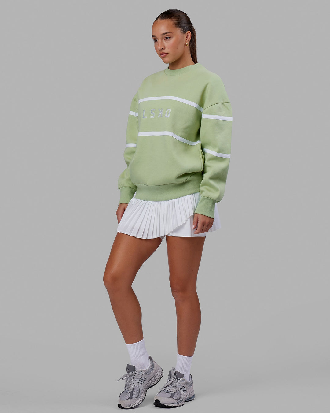 Unisex Parallel Sweater Oversize - Green Fig