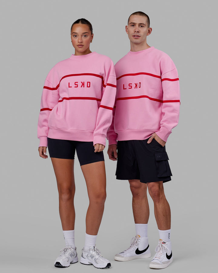 Unisex Parallel Sweater Oversize - Pink Frosting