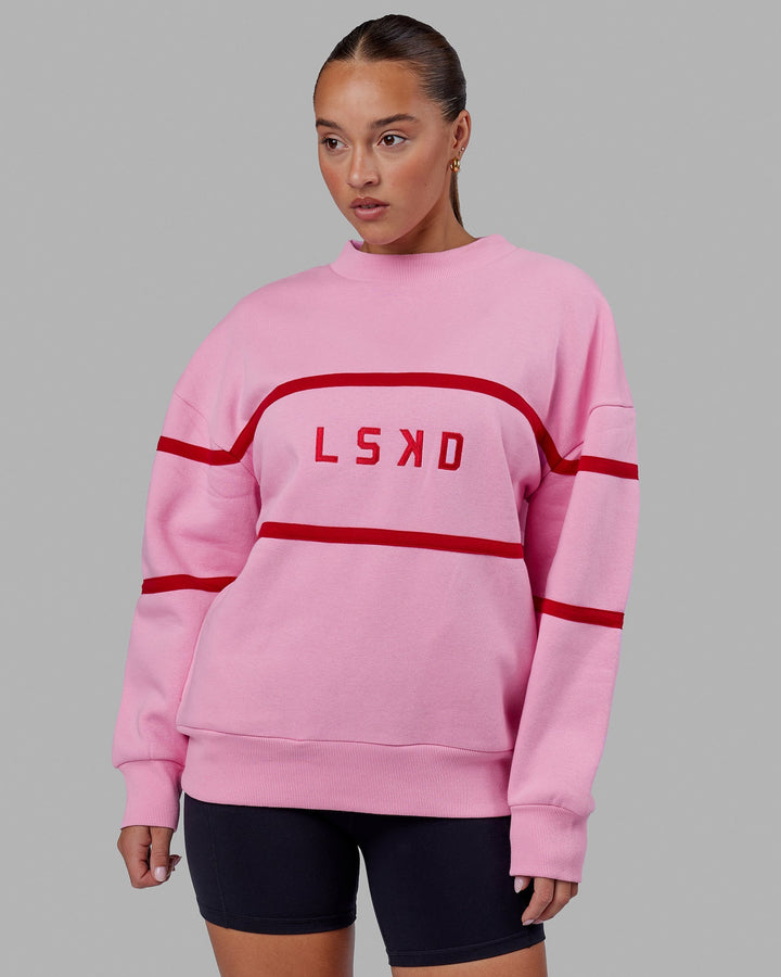 Unisex Parallel Sweater Oversize - Pink Frosting