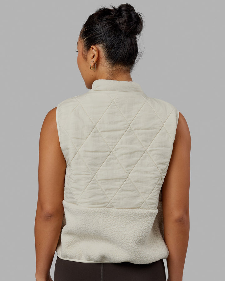 Peak Quilted Vest - Bone