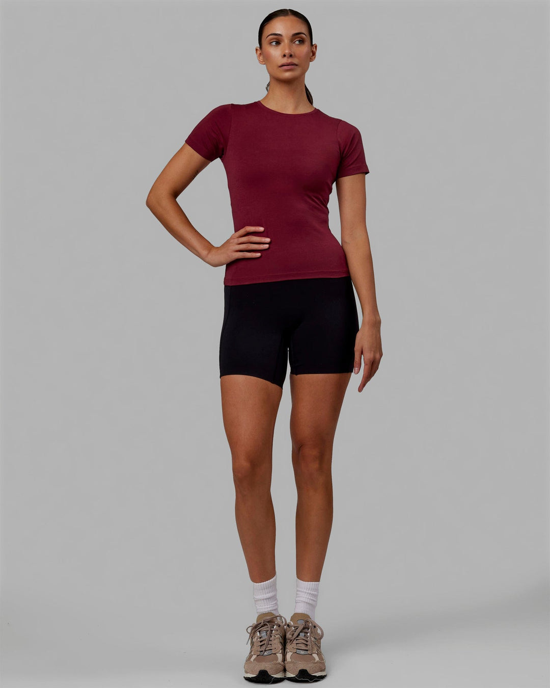 Charge PimaFLX-Lite Fitted Tee - Cranberry