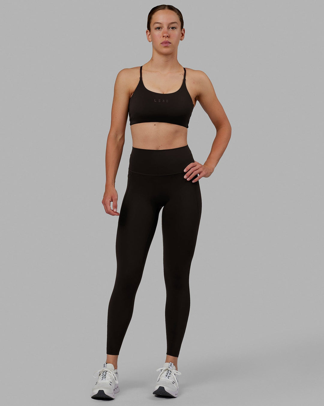 Elixir 3/4 Length Leggings - Black No Logo – LSKD US