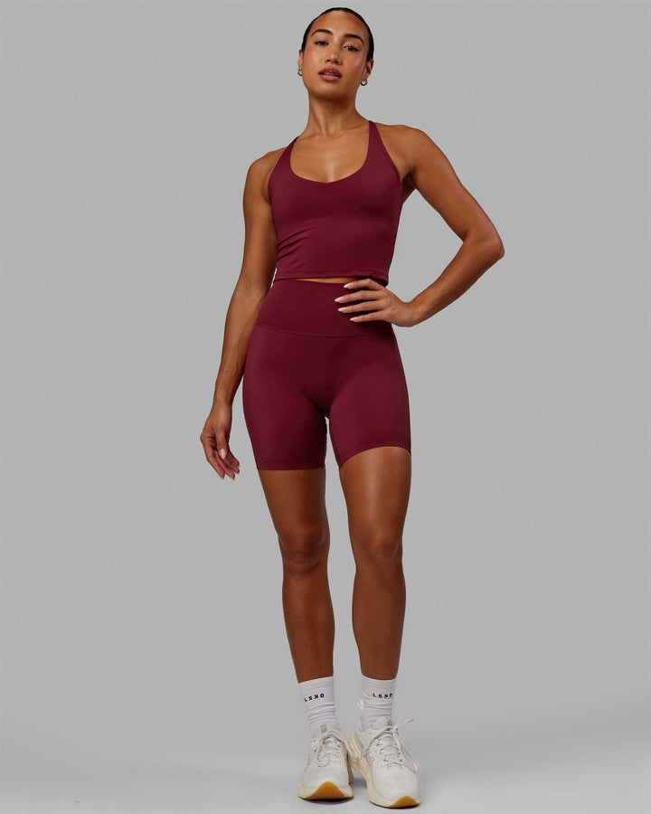 Elixir Mid-Length Shorts - Cranberry
