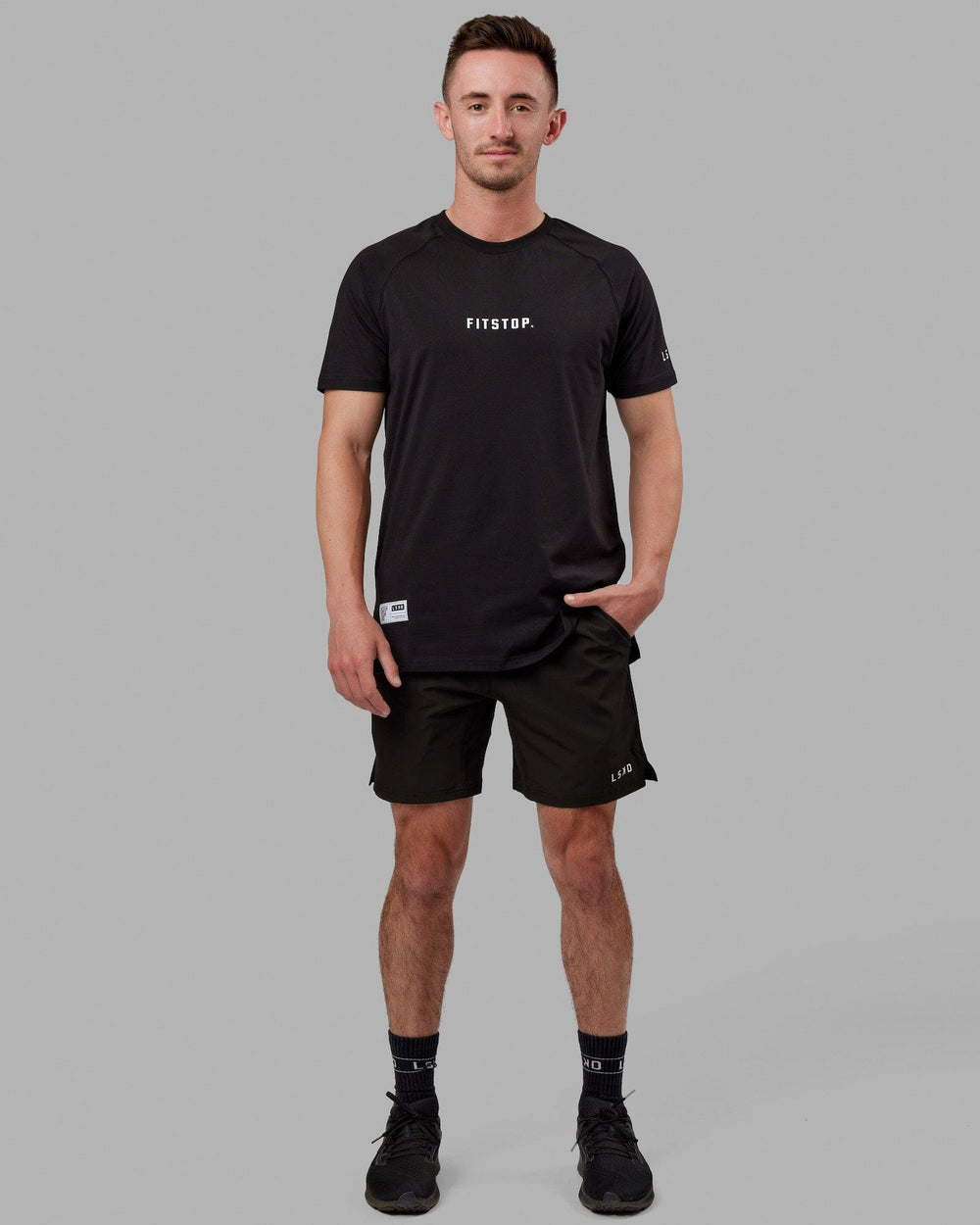 Fitstop Fast FLXCotton Tee - Black-White