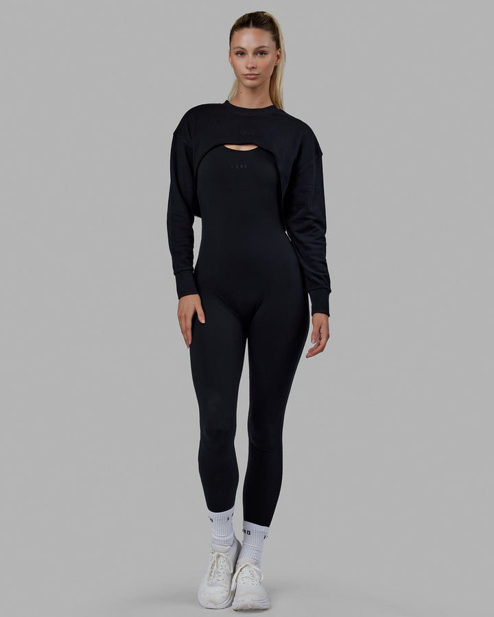 Force "Super Cropped" Sweater - Black
