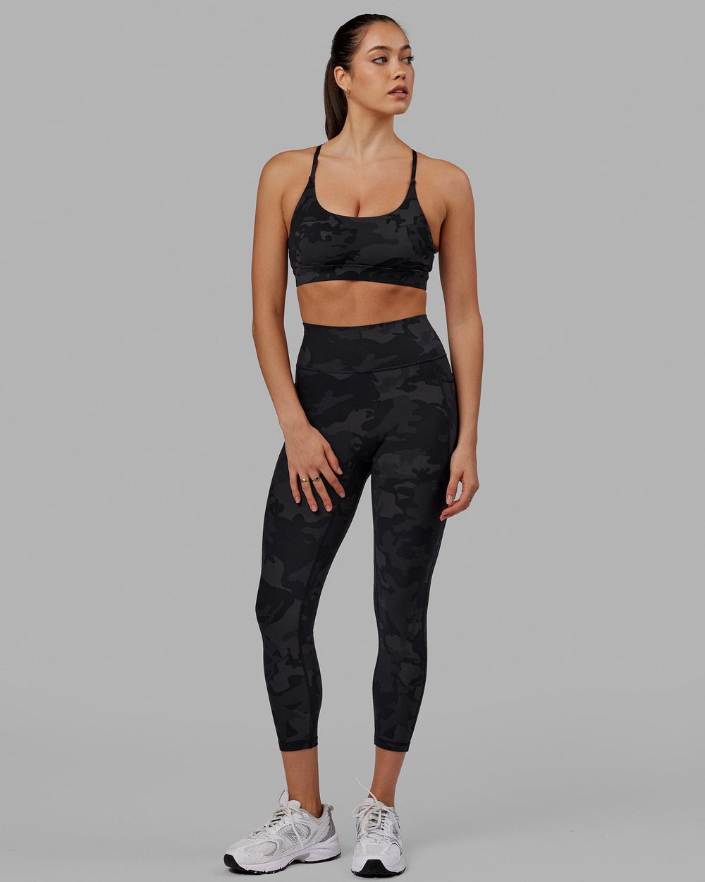 Fusion 7/8 Length Leggings - Black-Camo