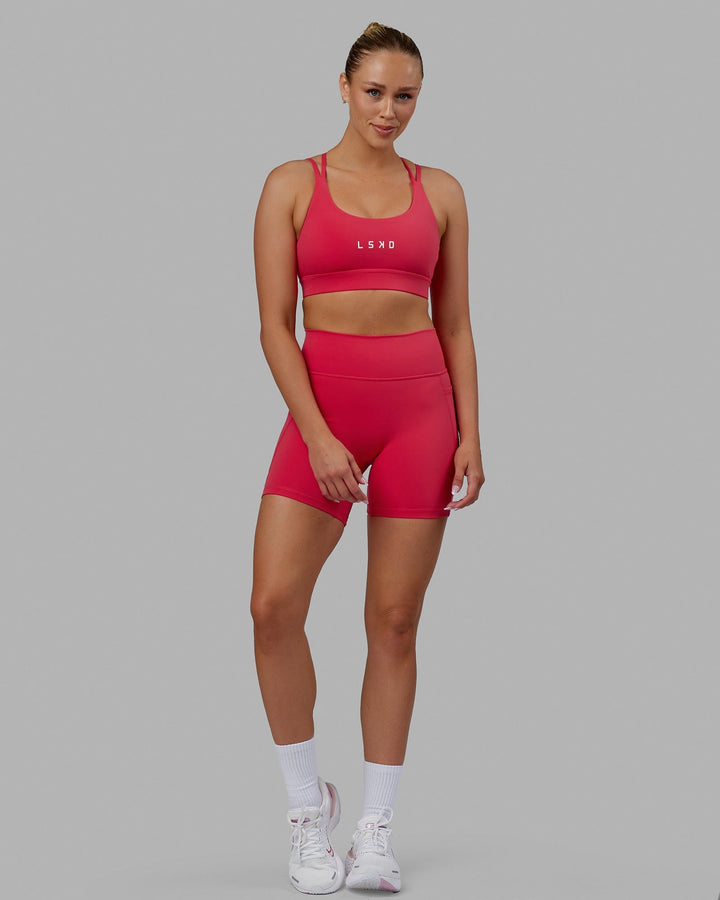 Fusion Mid-Length Shorts - Raspberry