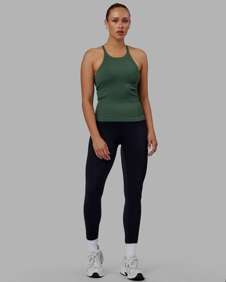 Minimal Seamless Ribbed Tank - Dark Forest
