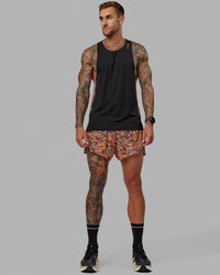 Race Day Tank Printed - Black-Energy Orange