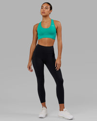 Rep 7/8 Length Tight - Black-Hyper Teal | Thumbnail Index: 0