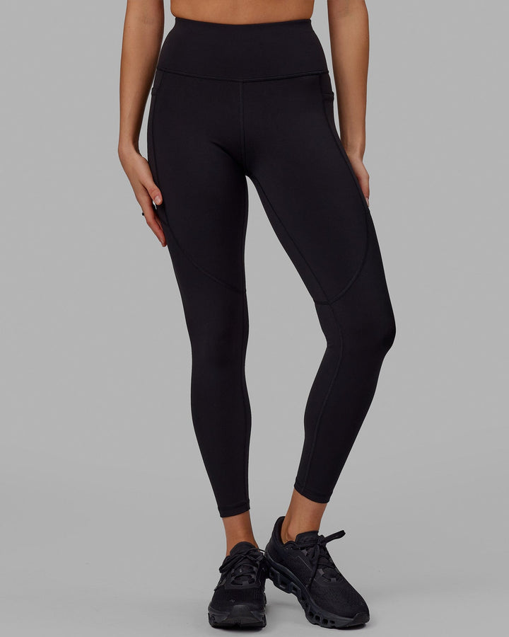 Rep Full Length Legging - Black-Neon Magenta