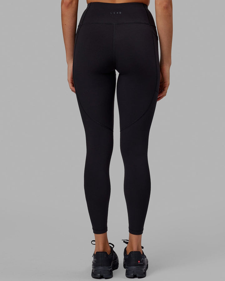 Rep Full Length Legging - Black-Neon Magenta
