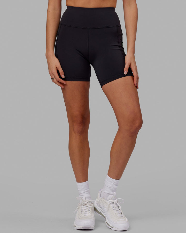 Rep Mid-Length Short - Black-Apple Mint