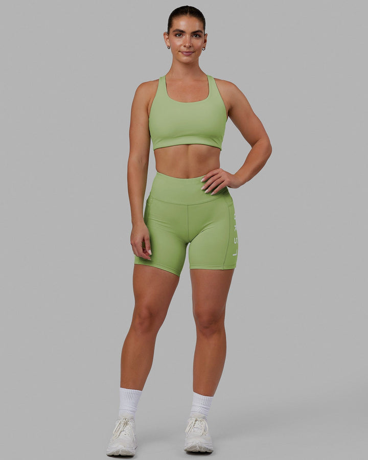 Rep Mid-Length Shorts - Green Fig