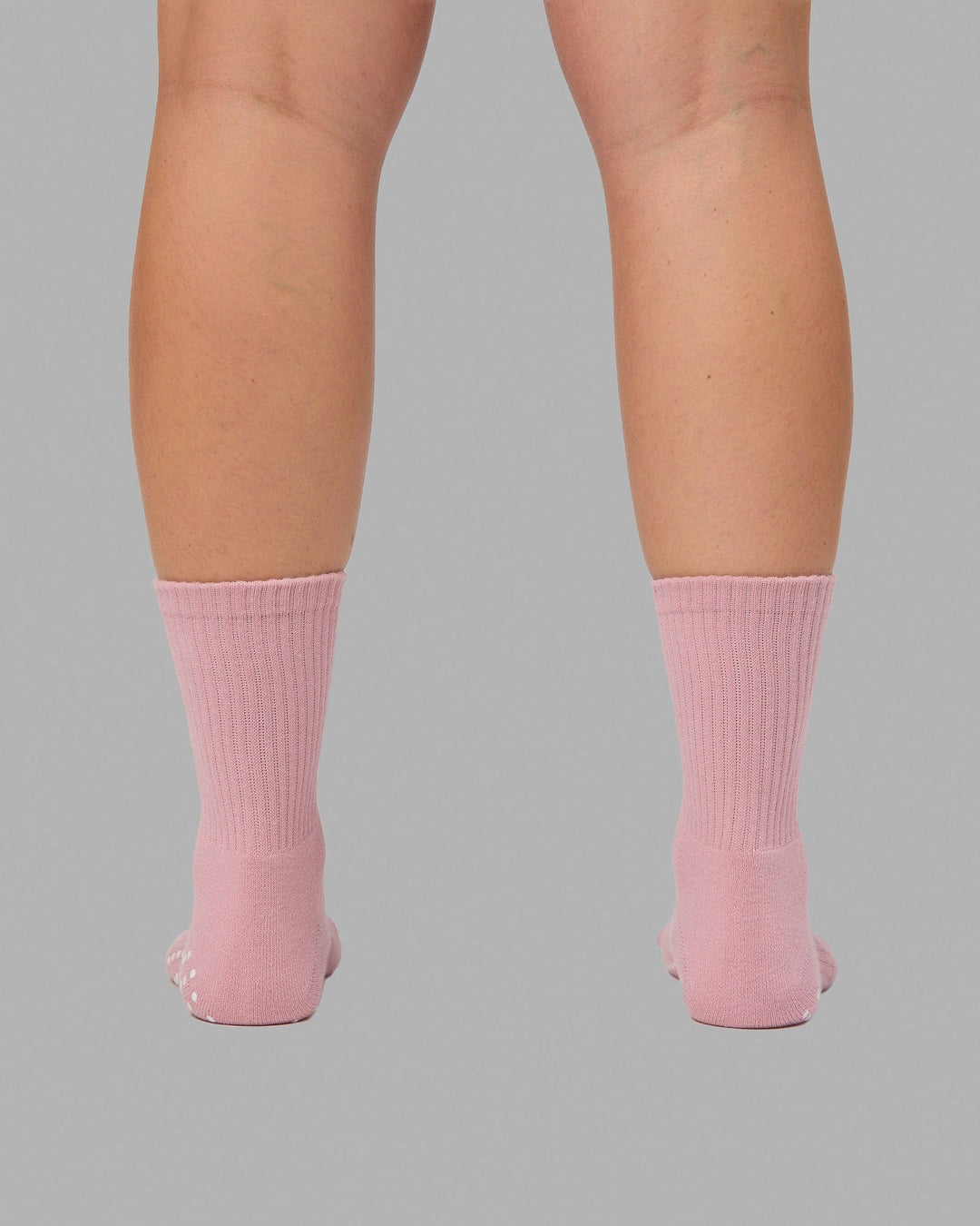 Signal Crew Grip Sock - Muted Pink-White