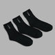 Signal 3 Pack Quarter Sock - Black-White