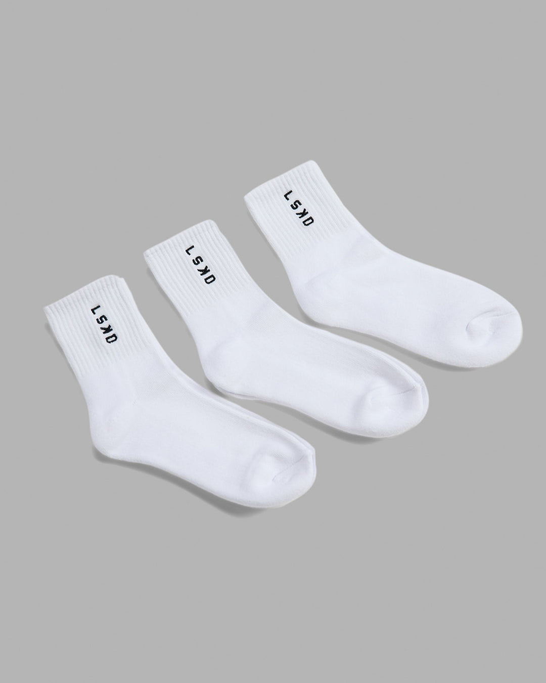 Signal 3 Pack Quarter Sock - White-Black