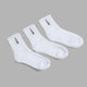 Signal 3 Pack Quarter Sock - White-Black
