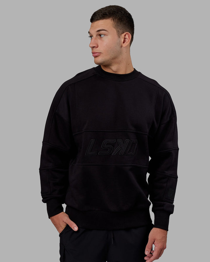 Unisex Slam Sweater Oversize - Black-Black