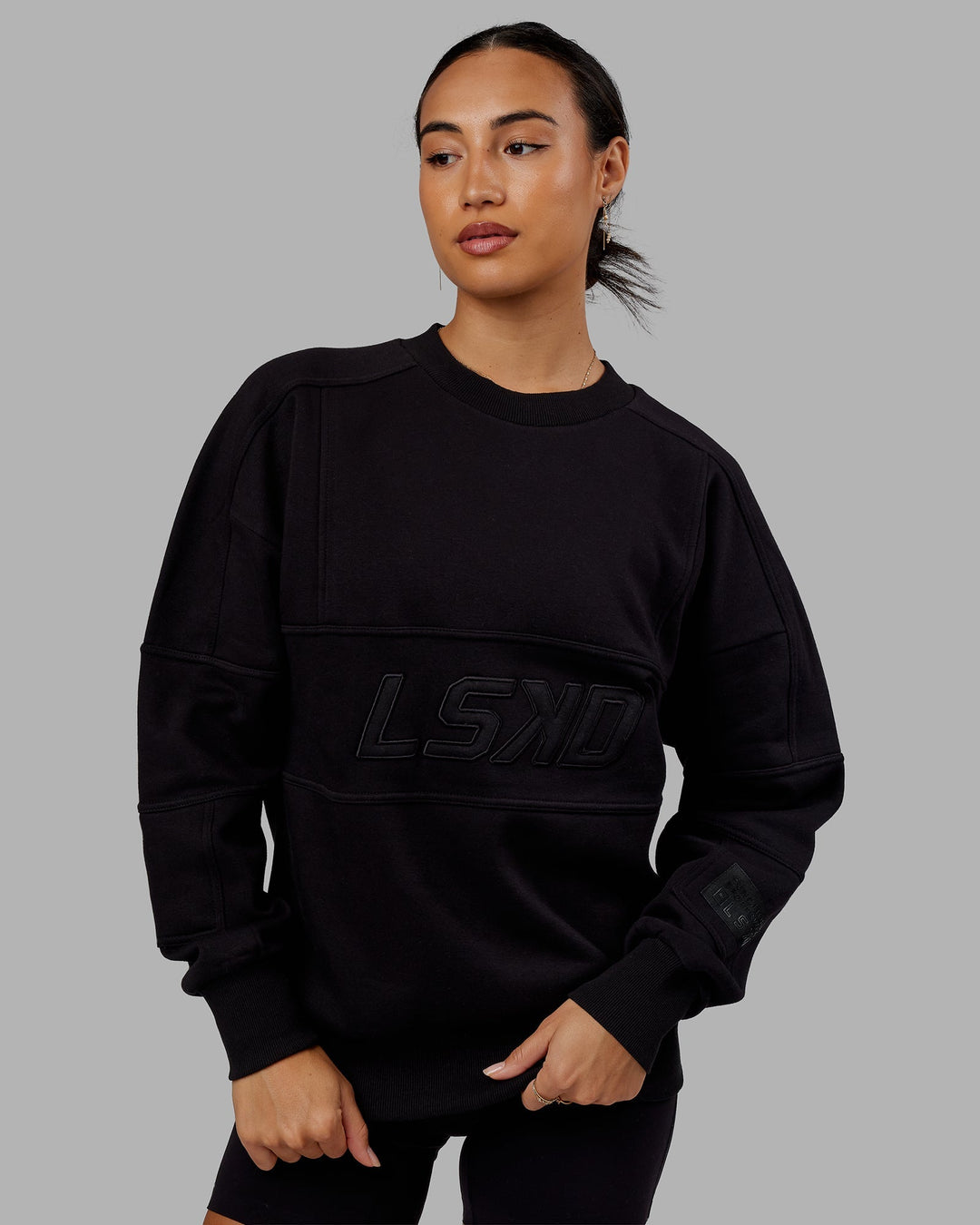 Unisex Slam Sweater Oversize - Black-Black