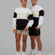 Unisex Sportif Sweater Oversize - Bone-Multi