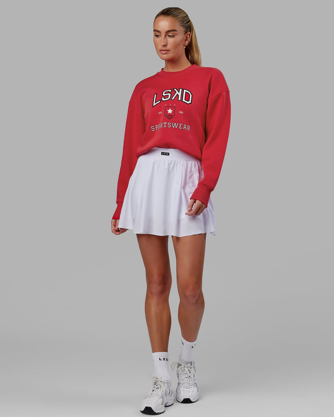 Sports Dept. Cropped Sweater - Scarlet