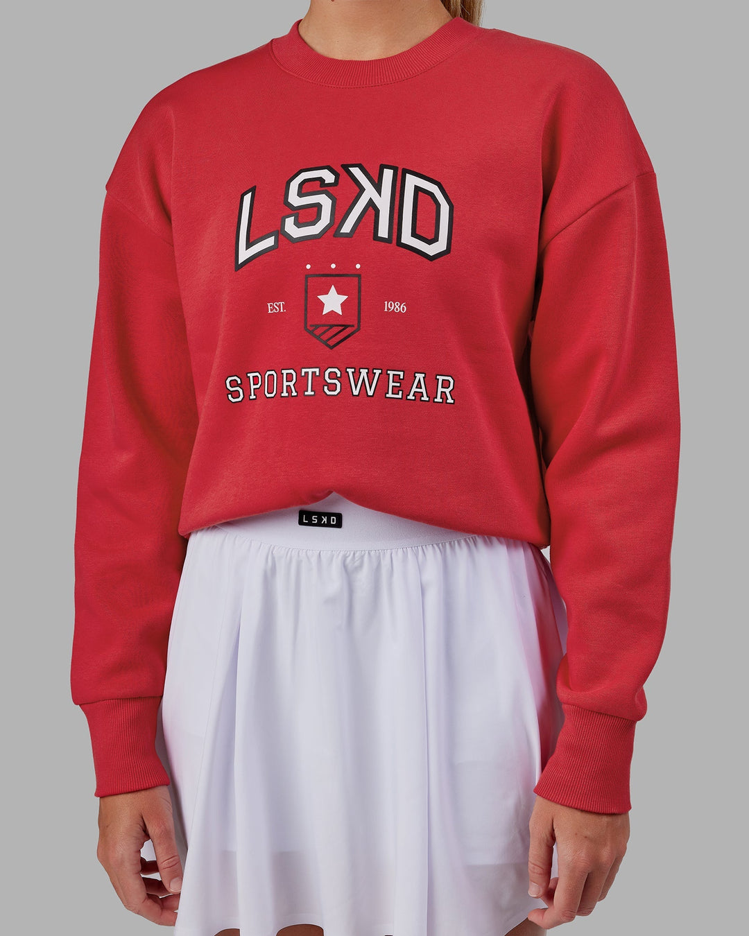 Sports Dept. Cropped Sweater - Scarlet