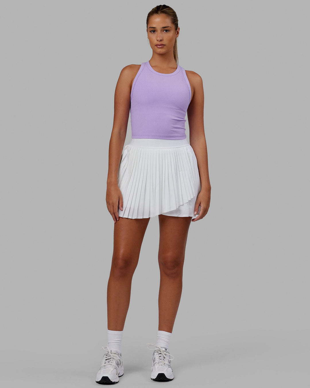 Squad Ribbed Tank - Pale Lilac