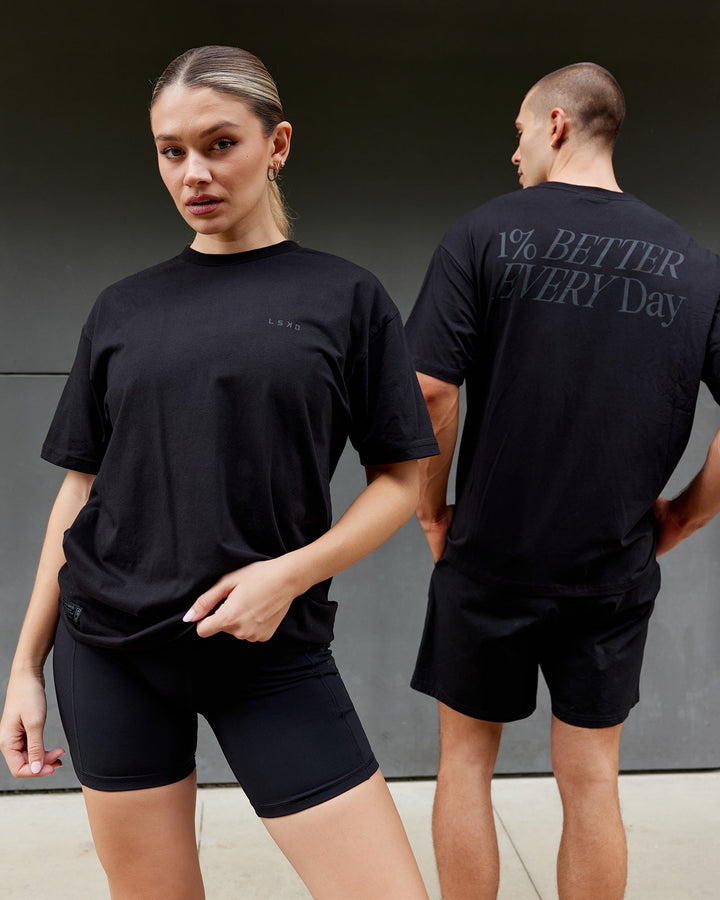 Unisex VS6 FLXCotton Tee Oversize - Triple Black
