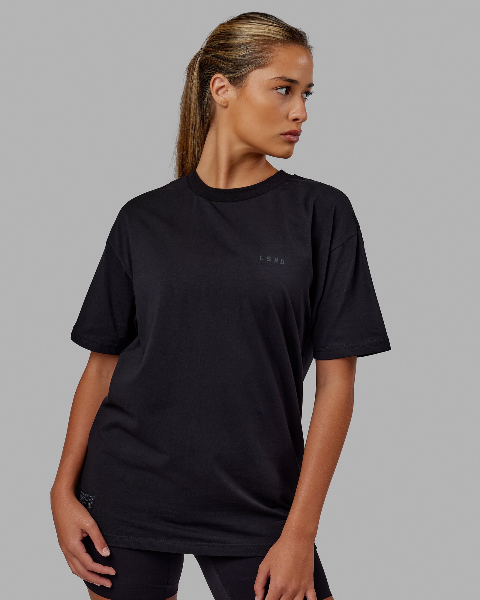 Unisex VS6 FLXCotton Tee Oversize - Triple Black | LSKD – LSKD US