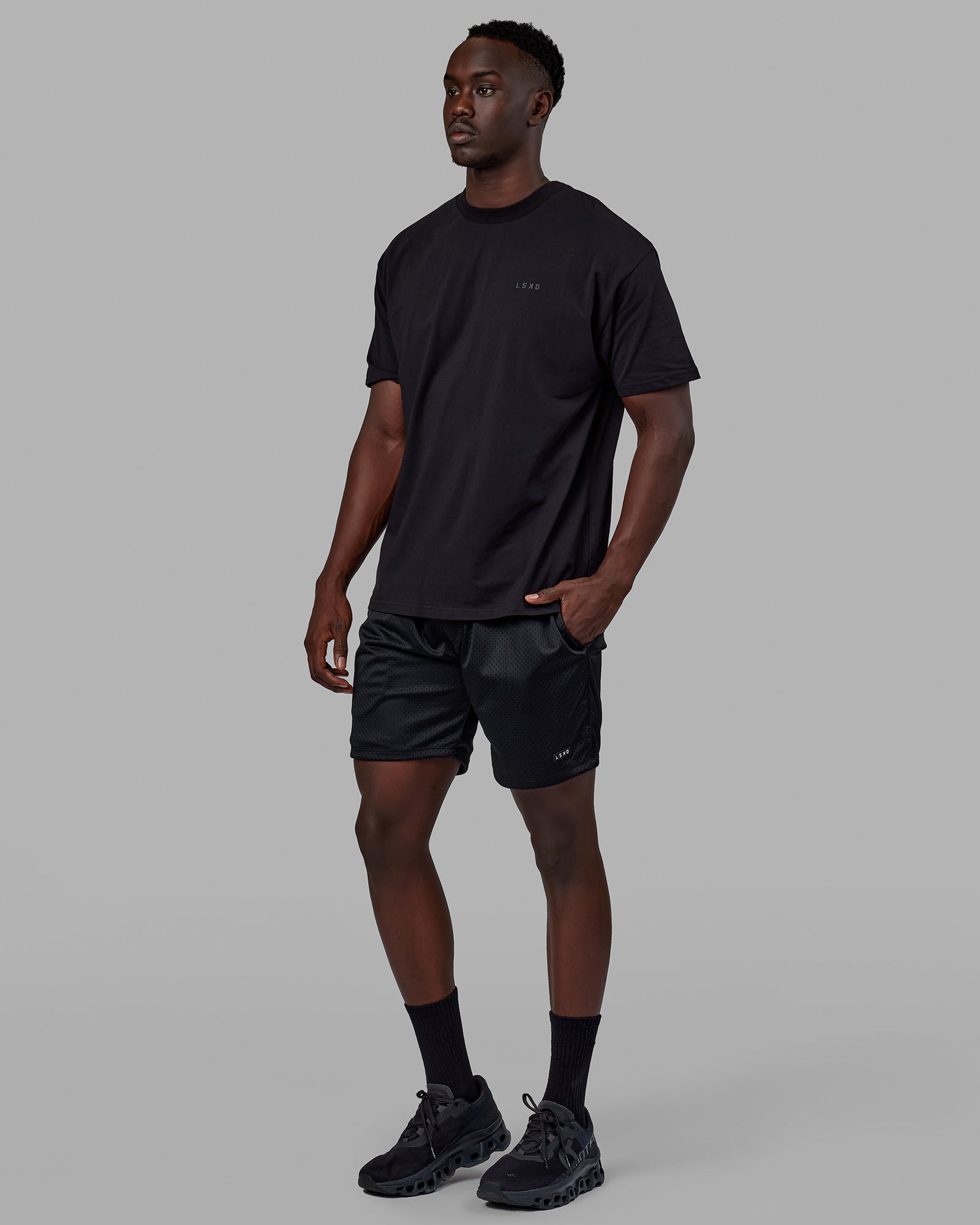 Unisex VS6 FLXCotton Tee Oversize - Triple Black | LSKD – LSKD US