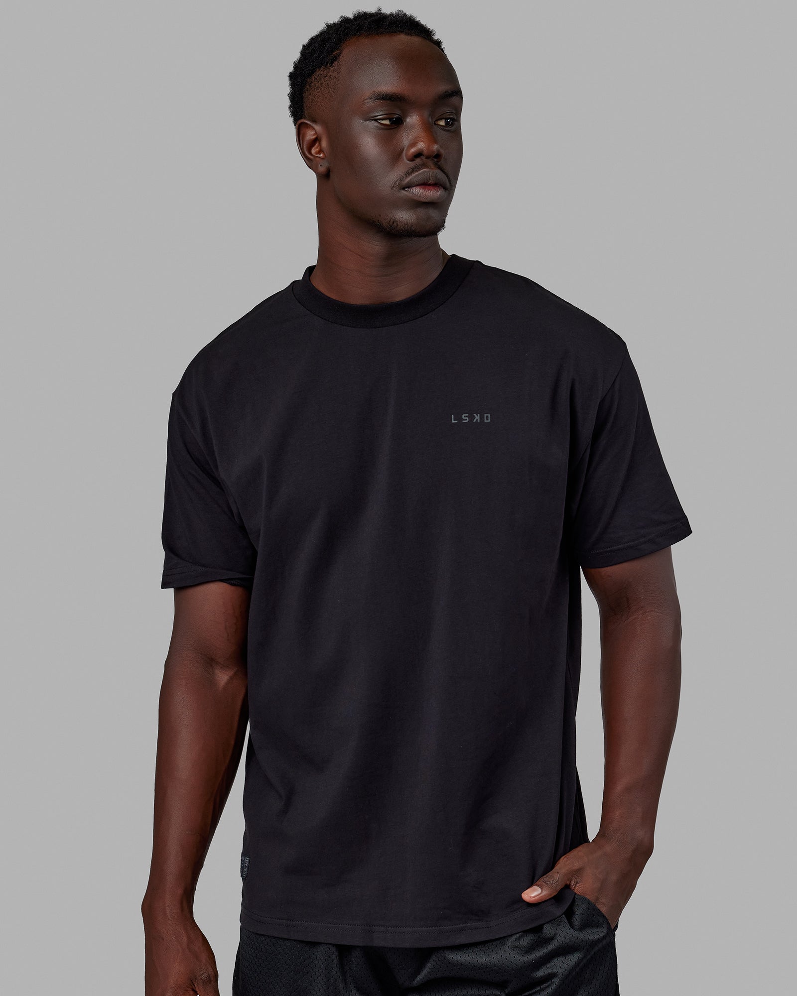 Unisex VS6 FLXCotton Tee Oversize - Triple Black | LSKD – LSKD US