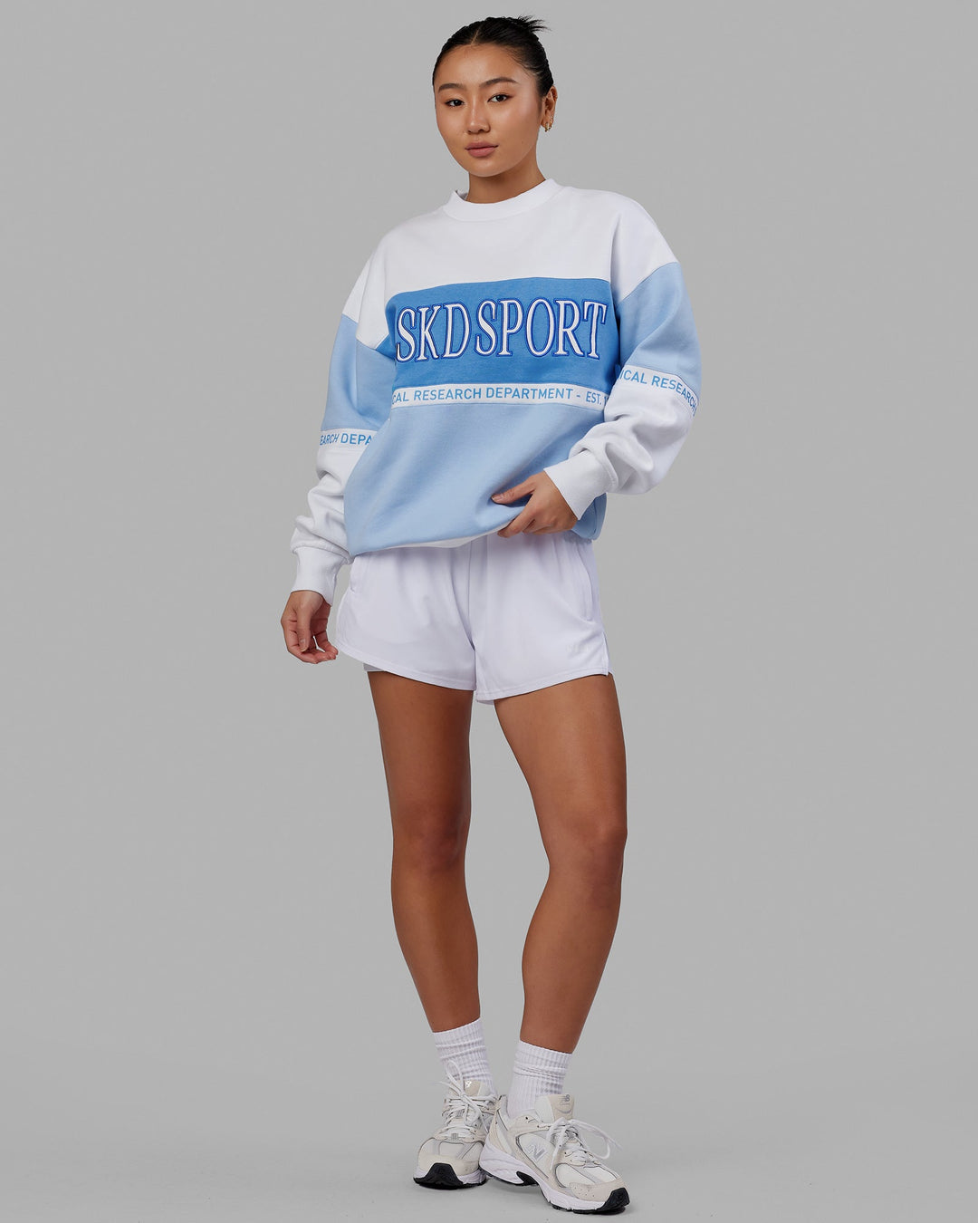 Unisex Sportif Sweater Oversize - Windsurfer-Azure Blue