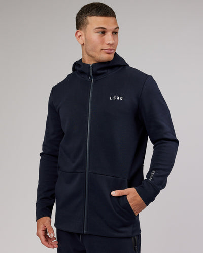 Athlete ForgedFleece Zip Up Hoodie - Dark Navy