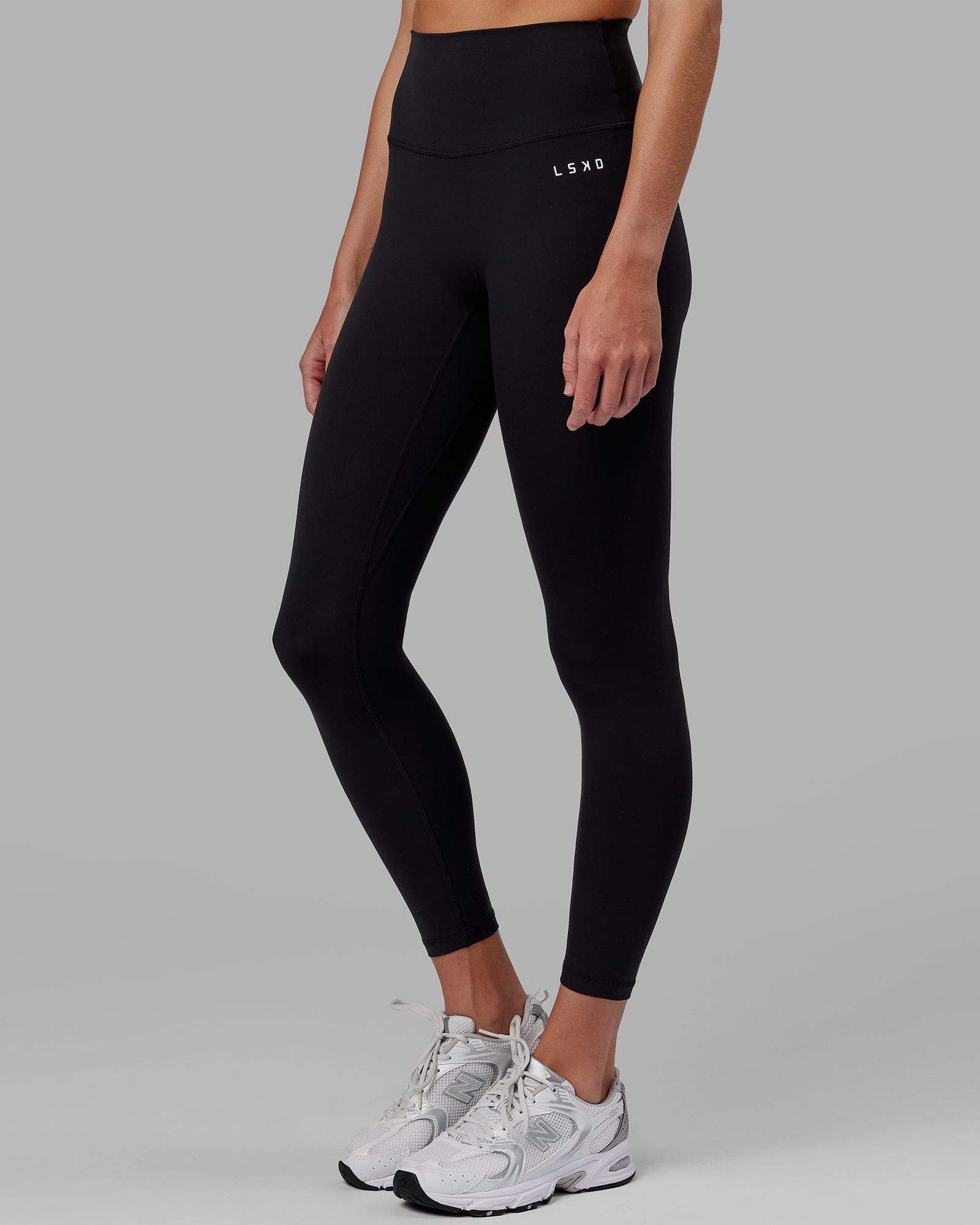 LSKD Womens Base 2.0 Full Length Tight Black Black 2XS