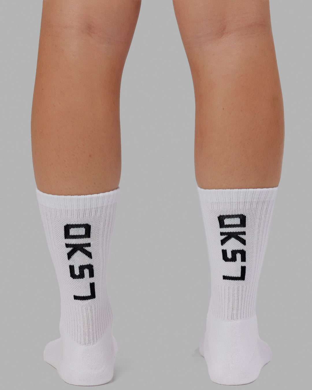 Brand Crew Sock - White