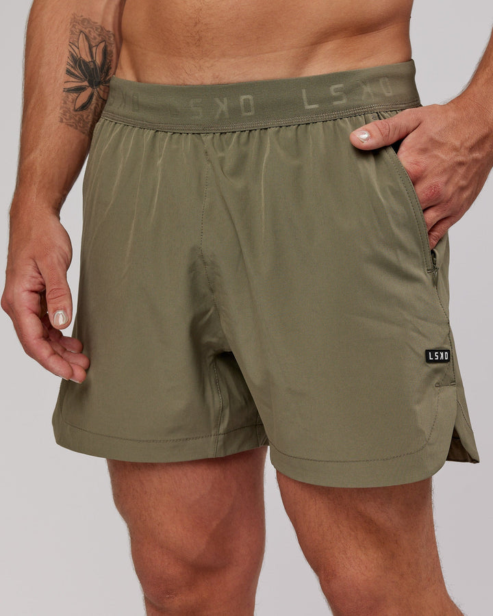 Competition 5" Performance Short - Olive Fade