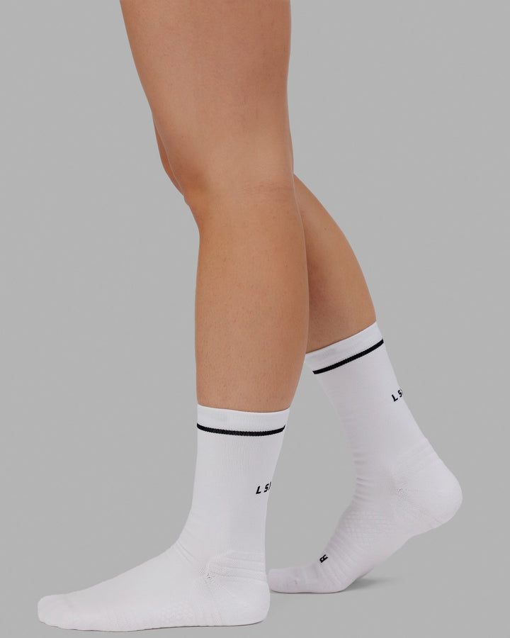 Fast Performance Crew Socks - White