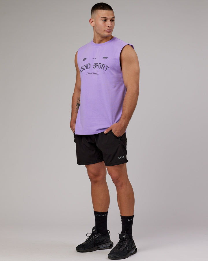 Free Throw Heavyweight Tank Oversize - Peak Purple